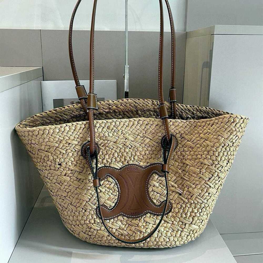 Celine straw bag Raffia hand-woven bag - Picture 2 of 6